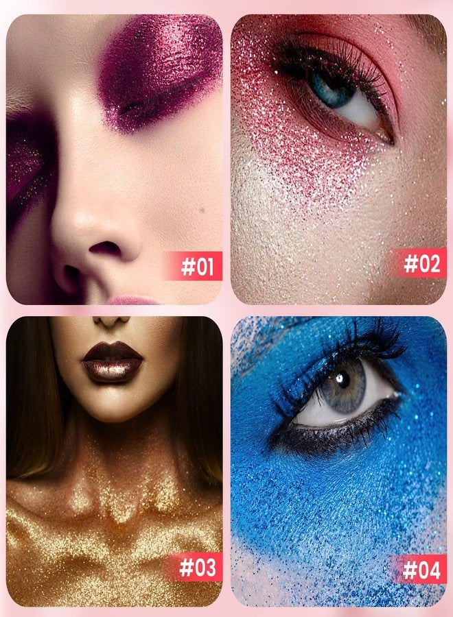 LOKFAR Blue Body & Face Glitter Makeup Stick, Multiuse Waterproof Glitter Gel for Face Body Hair Eye Lip, Holographic Sequins Paint Stick, Mermaid Accessories Makeup - Image 2